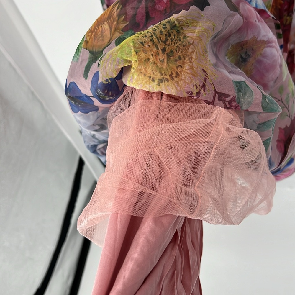 Francesca's Collections Floral Maxi Dress in Pink, Blue, Purple - Picture 9 of 14